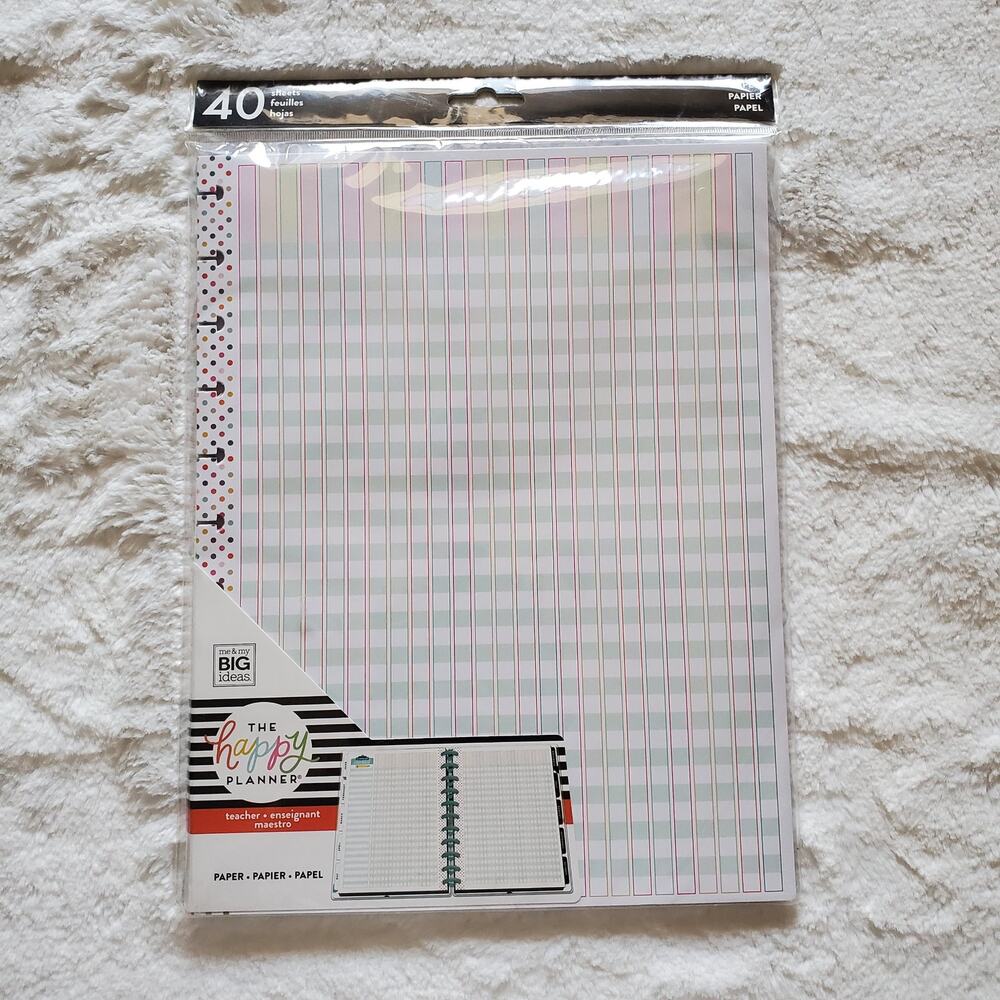 The Happy Planner Teacher Checklist Big Note Paper